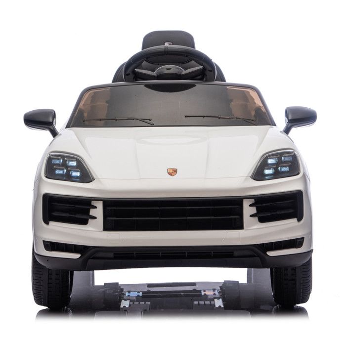 Voiture Electrique pour Enfant 12V effets sonores et Lumineux Porsche Cayenne - 103 x 63 x 54 cm Blanc