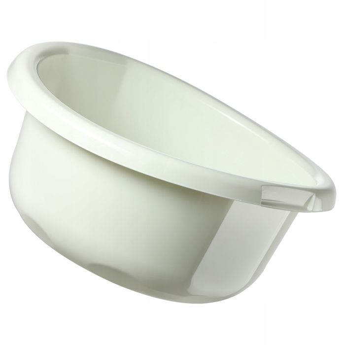 KADAX Bassine en Plastique pour le Lavage à la Main des Vêtements et de la Vaisselle Dotée dune Forme Ronde (5L Crème)
