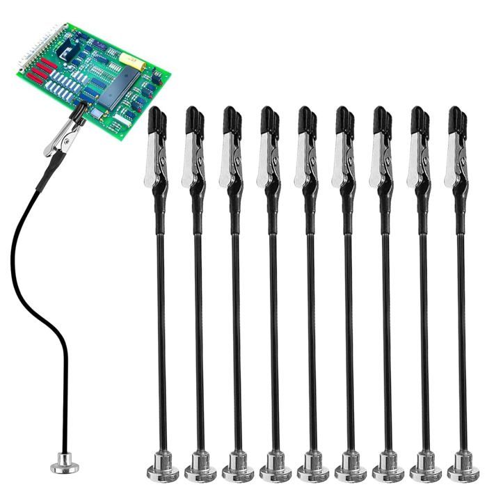 RtottiM 12 Bras De Soudure Avec Base Magnétique Et Pinces Crocodile – Support Flexible 360° Pour électronique, Modélisme Et Bricolage