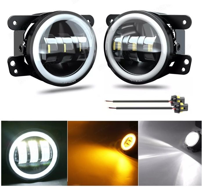 2 Feux Avant Antibrouillard LED 12V 30W Feux Diurnes Clignotant Pare-chocs Compatible avec Nissan Navara Pathfinder Note Pixo