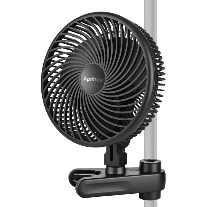 Apritsce Ventilateur Oscillant à Pince 10 Vitesses – Moteur EC Silencieux Pour Culture Indoor & Tente De Culture