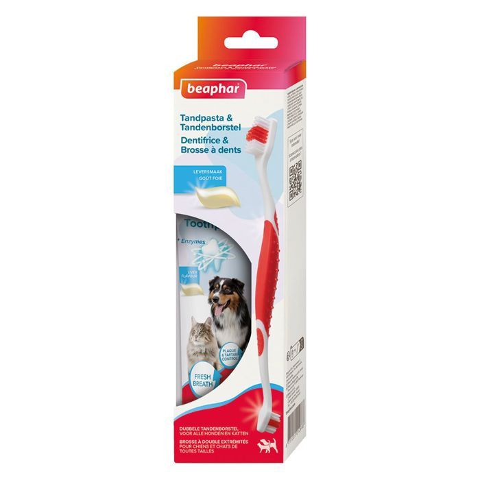 Pack dentition - BEAPHAR - 100 g - Deux embouts - Poils doux - Pour chiens et chats