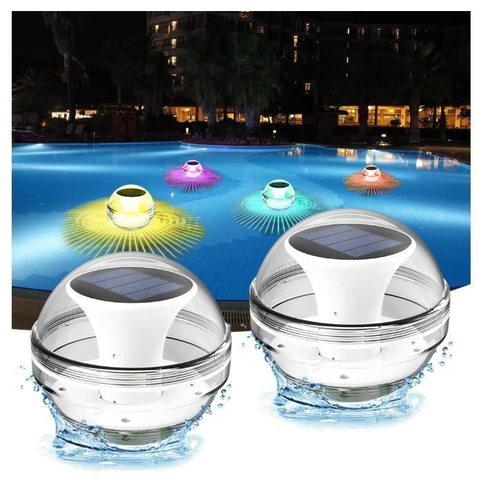 2PCS Lampe Solaire Piscine Flottante,Lampe Flottante Piscine avec 8 — free download