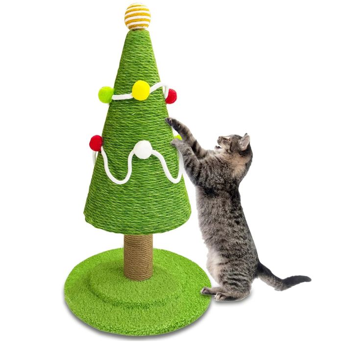 Meilleurs prix pour A Griffoir pour chat 30 x 55 cm en forme sapin Noël Satisfait linstinct naturel grattage votre chat Convient chatons chats adultes
