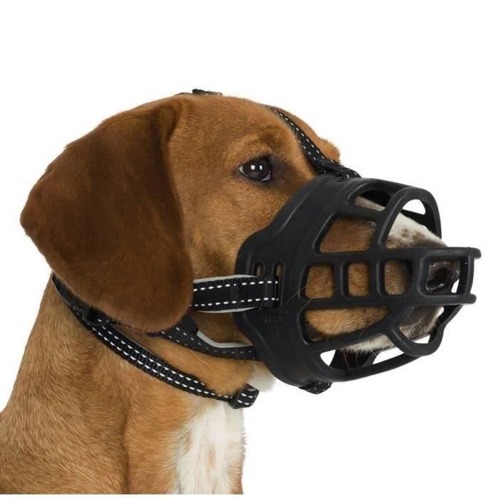 Muselière pour Chien - Taille 2 - Snout 21-26cm - Sécurité Respirante - Réglable - Anti-Morsure Noir YYV