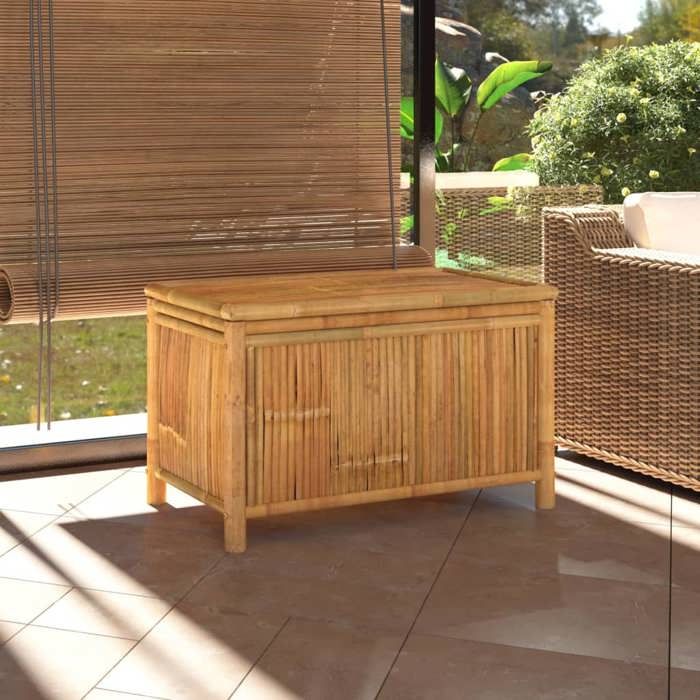 SALE 2026 Boîte de rangement de jardin Brun - Boîte de rangement de jardin 90x52x55cm Bambou PRO794287208