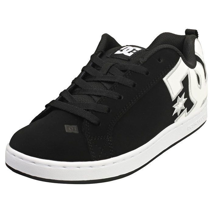 DC Shoes Court Graffik Femme - Baskets cuir noir/blanc à lacets DC Shoes Court Graffik Femme - Baskets cuir noir/blanc à lacets