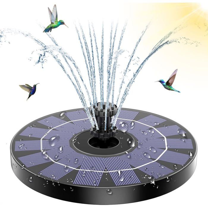 Pompe Bassin Solaire Sans Batterie 35W 6 Modes Pulvérisation Double Protection pour Aquarium Jardin Étang