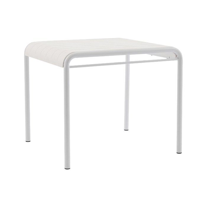 Table de jardin L.90 cm en polypropylène - Blanc - MOAH de MYLIA Table de jardin L.90 cm en polypropylène - Blanc - MOAH de MYLIA