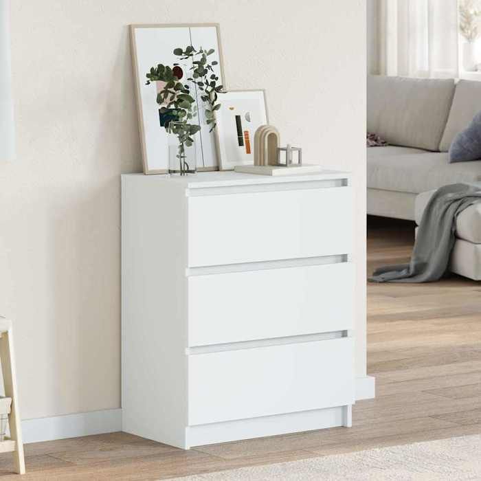 Blanc Buffet Blanc 60x35x76 cm Bois dingénierie - Vaisselier H7866