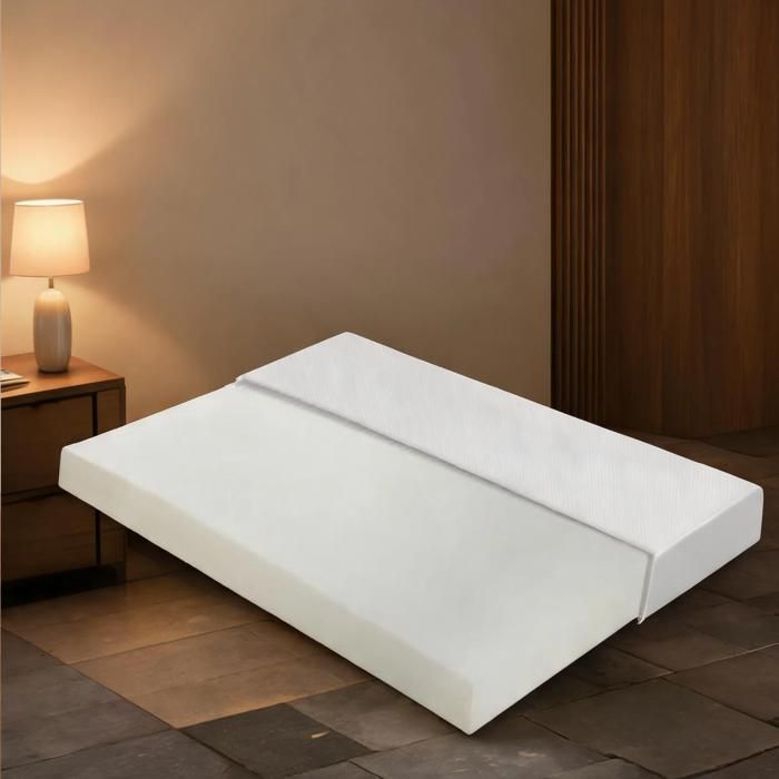 Pour literie 2 places matelas en mousse ergonomique fermeté H3 140 x 200 cm crisp white