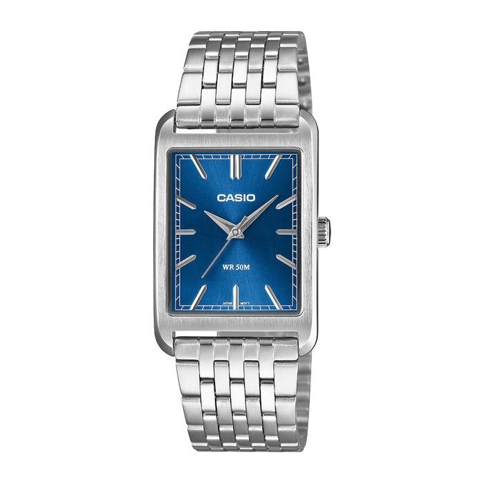 Montre-bracelet - CASIO - MTP-B215D-2AVER - Quartz - Rectangulaire 39 7x26 mm - Cadran bleu