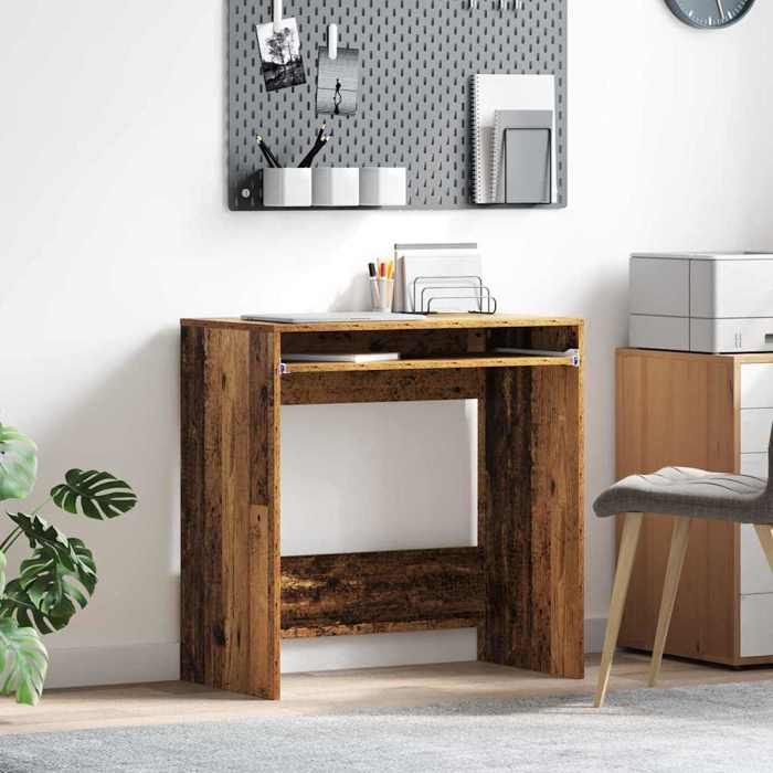 Table de travail (1 pc) - vidaXL - Table intérieure - bois dingénierie - bois ancien - avec tiroir - 77 5 x 43 x 79 cm@ewl40y