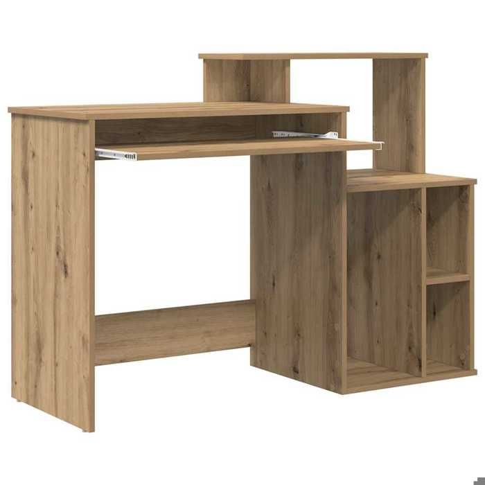 Bureau avec rangement Chêne artisanal 120 5 x 44 x 88 5 cm Bois dingénierie_2 ans garantie_59227