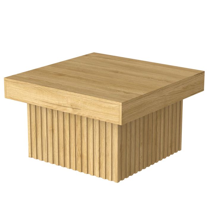 Une élégante table basse en bois au design moderne robuste et durable mesurant 79x79x46 cm.