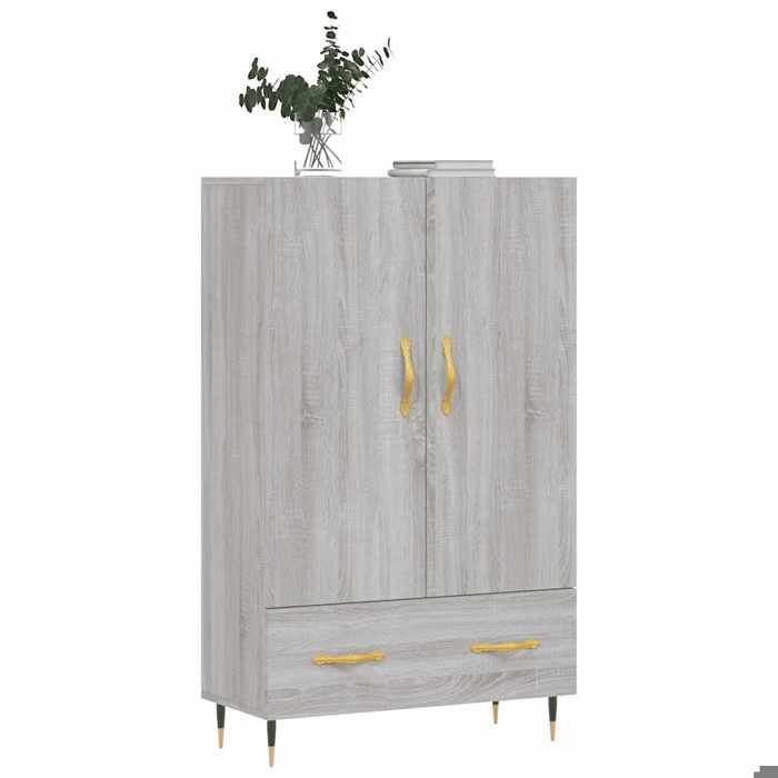 vidaXL Meuble rangement - Buffet haut sonoma gris 69 5x31x115 cm bois dingénierie poisd:30kg &753