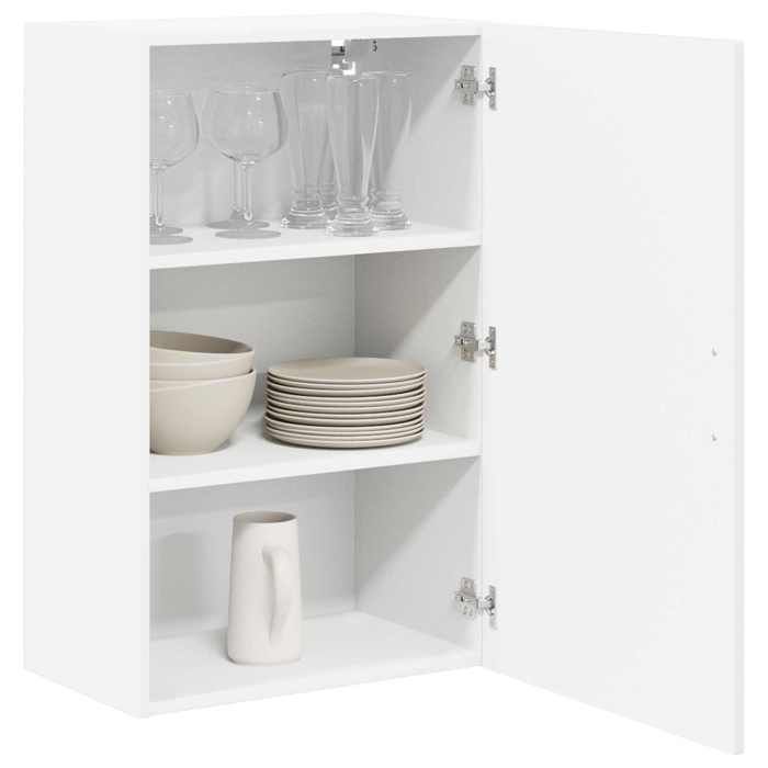 Meuble haut de cuisine - Blanc - Meuble mural LUCCA - Blanc brillant - 50 x 31 x 80 cm(8628)