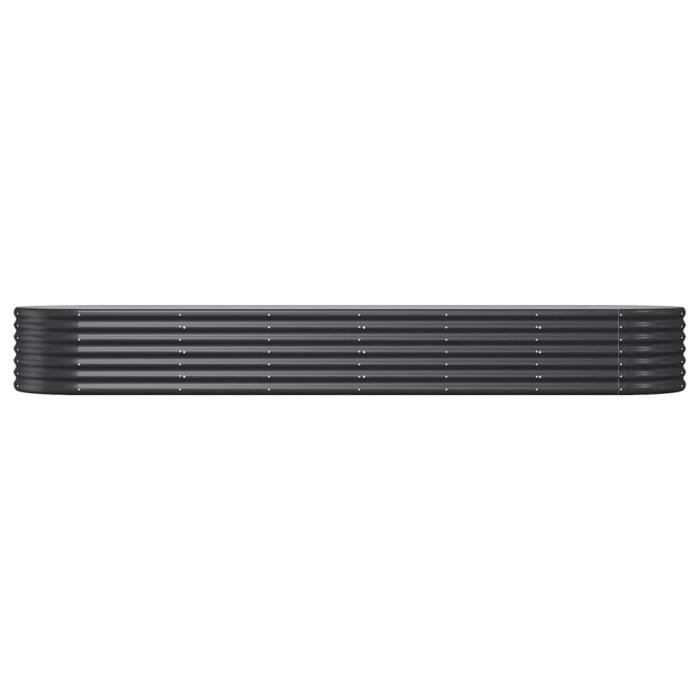 Jardinière Surélevée En Acier Enduit Anthracite – Grand Format 620x80x36 Cm | Pour Potager, Balcon, Terrasse | Résistante Aux Intempéries - 6