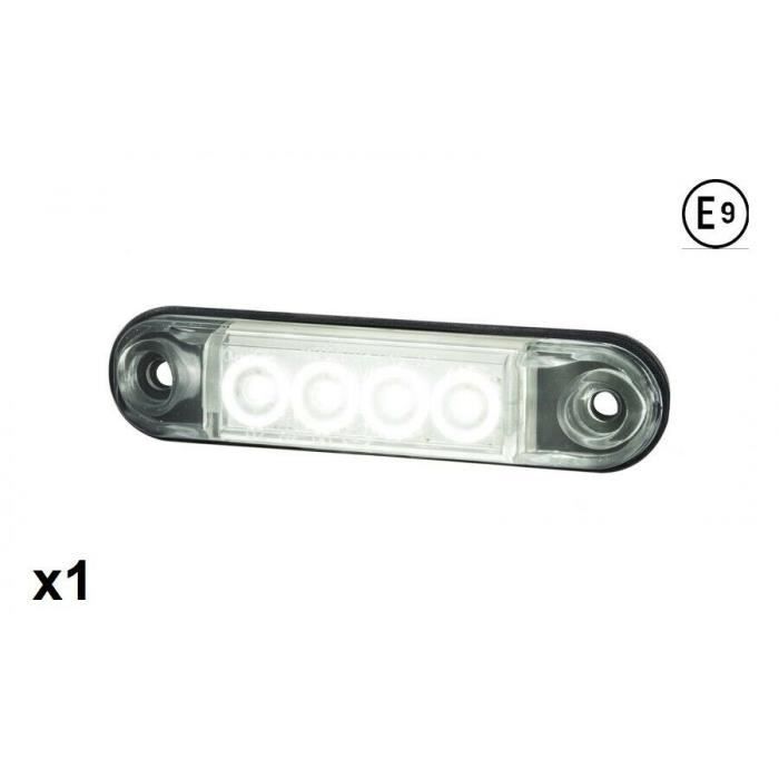 2x 4 LED Feux Gabarit Latéraux Blanc Montage Encastré 12/24V pour Camion  Remorque - Cdiscount Auto