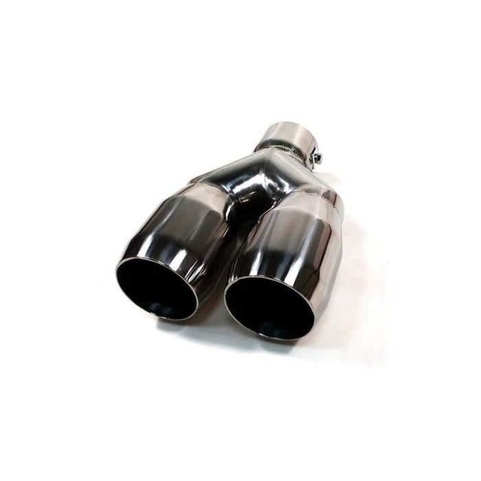 Peugeot 3008 Embout échappement Inox 654 Réglable - Sortie 45-55mm - Stylisme Auto - Installation Facile Embout Sport Inoxydable