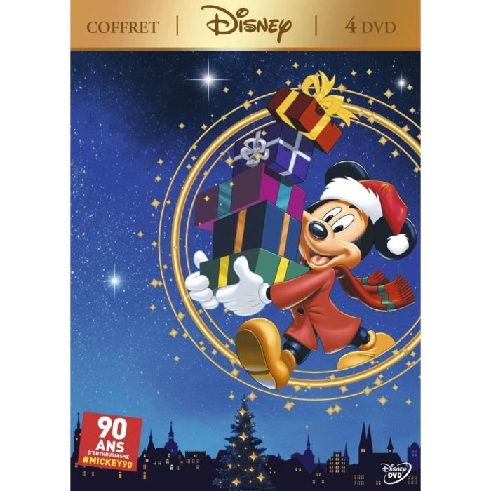 Coffret 4 DVD Disney Mickey la magie de noel Dessin animé Idée cadeau