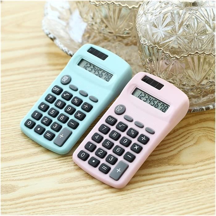 Calculatrice électronique portable à 8 chiffres housse de protection