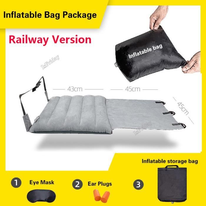Matelas Voiture Gonflable Repose-Pieds Lit Wagon - Coussin Siège Arrière Voyage Auto