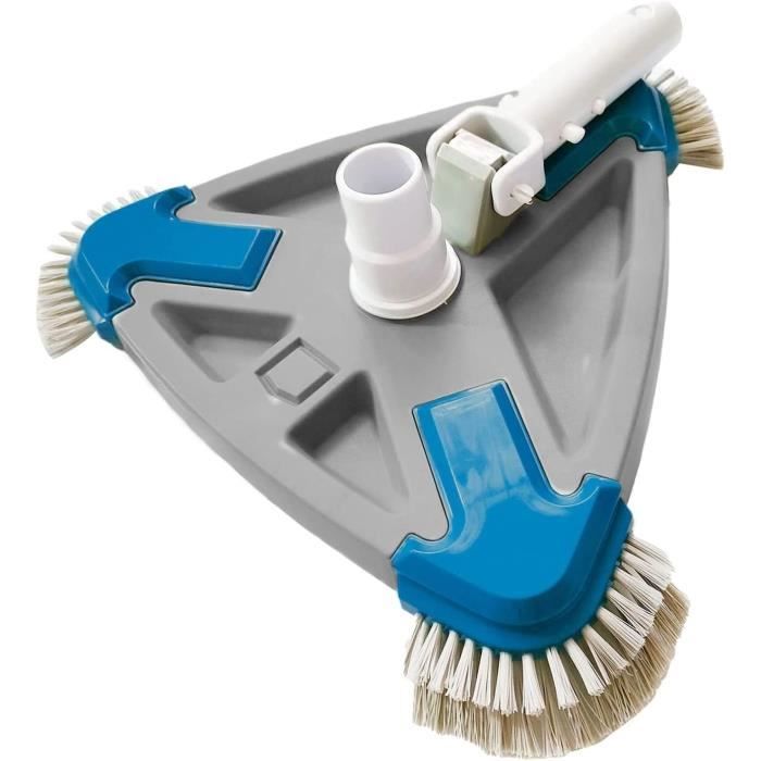Tête d'aspirateur de piscine lestée de 35,6 cm - Tête d'aspiration flexible avec roulettes - Brosse latérale pour nettoyage de bassin, spa