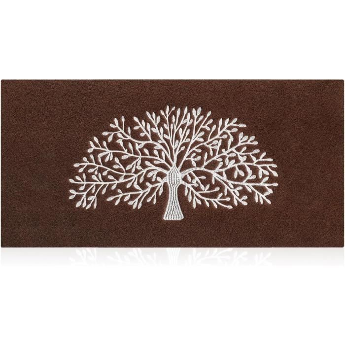 Paillasson design arbre de vie en fibre de coco 60 x 40 cm