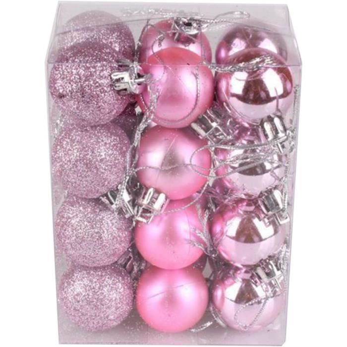 6 boules de Noël - Or, cuivre et rose France
