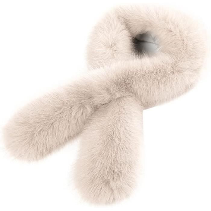 CHARLOTTE SIMONE PUFFALUMP Fausse Fourrure Pompom Étole Col Écharpe