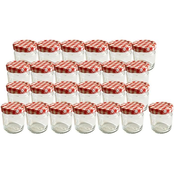 Lot De 10 Petits Pots à Confiture En Verre Mikken Viva - 53 Ml Avec Couvercles Argentés Et étiquettes