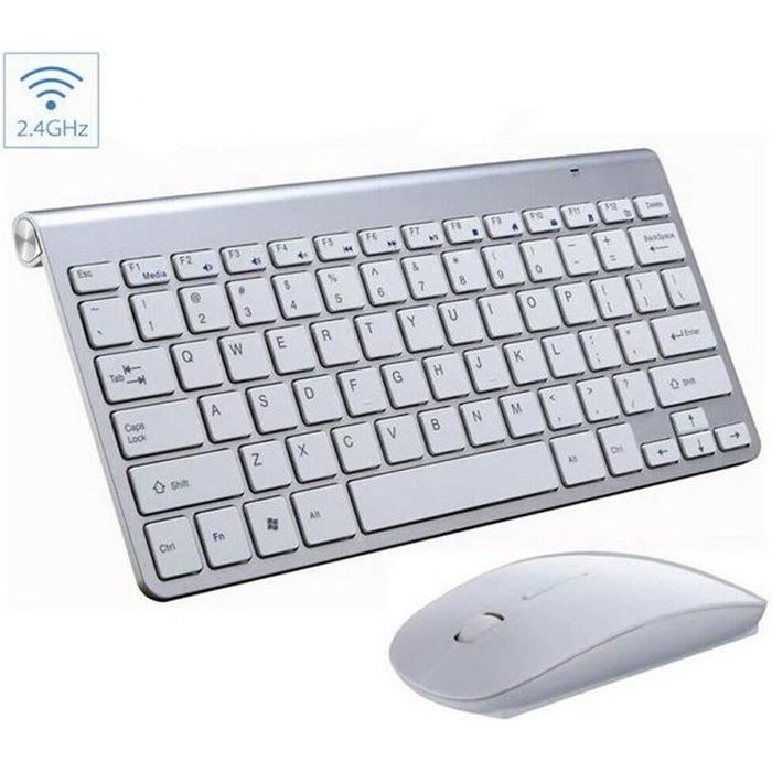 Mini clavier et souris sans fil Bluetooth ultramince sans fil