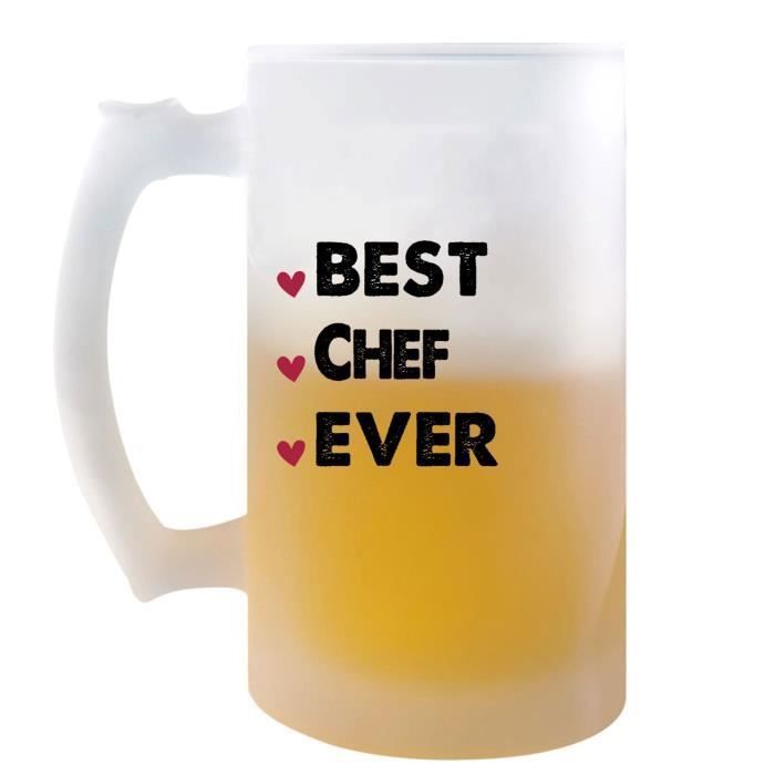 Chope à Bière Personnalisée 'Petite Pinte D'un Patron Adoré' - Cadeau Original Retraite Collègue Patron Homme 470ml Verre Givré