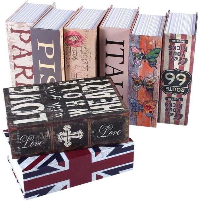 Gavigain Coffre-Fort Dictionnaire - Livre Secret Argent Italien, Cachette Bijoux & Argent Avec 2 Clés