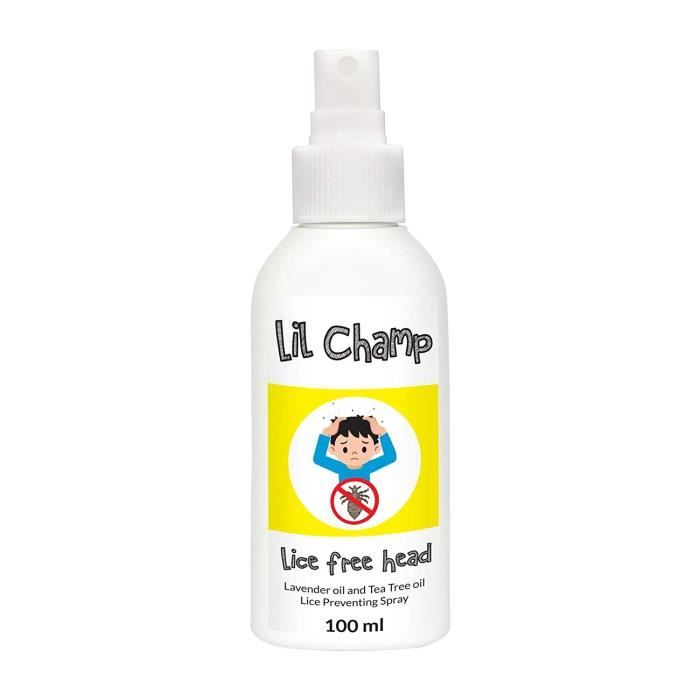 Lil Champ Spray Anti Poux Produit Naturel Anti Poux Et Lentes Lotion Anti Poux Pour Enfants Et Bebes 100 Ml Cdiscount Sante Mieux Vivre
