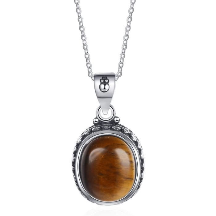 Collier Œil de Tigre - Pierre Naturelle - Protection - Au Jardin des Gemmes
