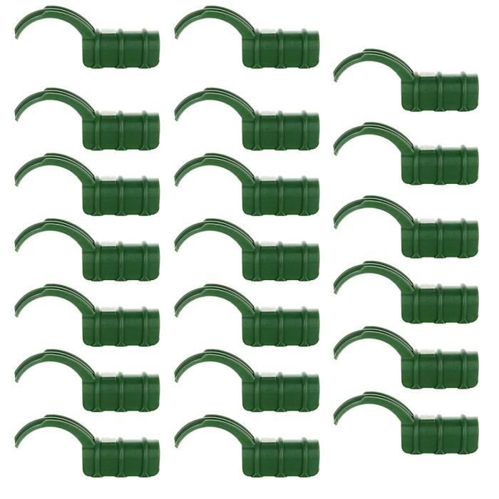 100 Clips Pour Serre – Pinces De Fixation Pour Film Et Filet – Tuyau 19-23mm – Lot Blanc/noir