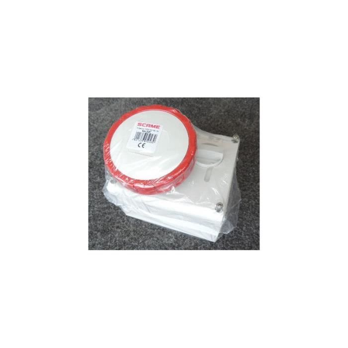 Prise électrique Encastrable Verrouillable 3P+T 16A 380-415V - Marque Scame - Neuf