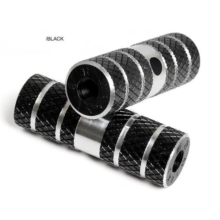 2 Repose-Pieds Vélo Chstarina - Alliage Aluminium Antidérapant, Pour BMX/VTT, Axes 3/8", 100x26 Mm