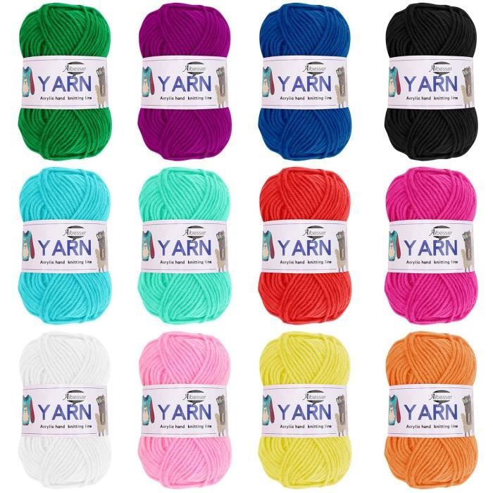 Pelote de laine à crochet 600 g (50 g x 12 couleurs) Laine à tricoter  acrylique pour crochet Kit de tricot à la main Fil de coto,46 - Cdiscount  Beaux-Arts et Loisirs créatifs