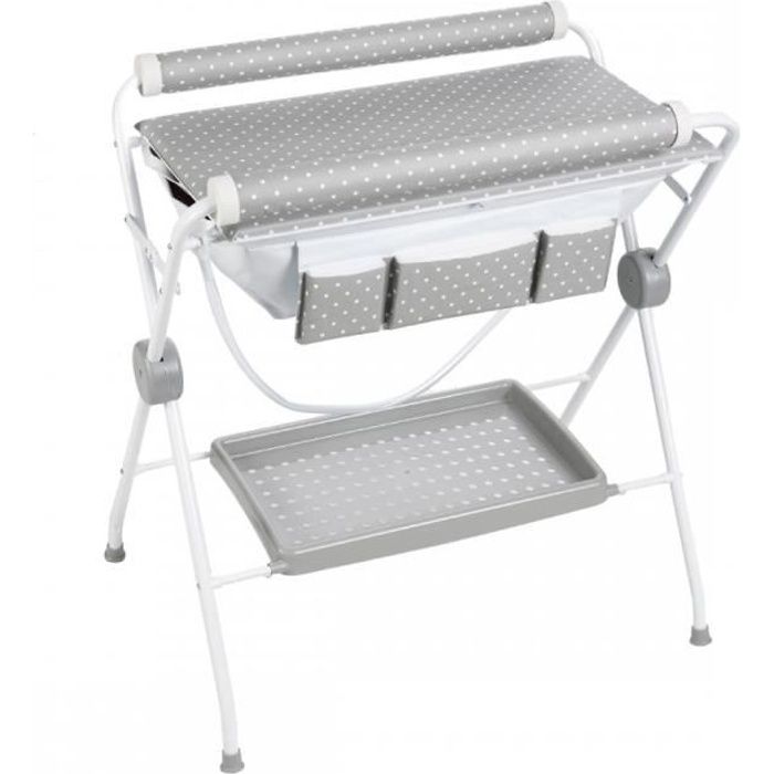 Baignoire Et Table A Langer Sur Pied Pliant 2 En 1 Gris Motif Pois Cdiscount Puericulture Eveil Bebe Baignoire Et Table A Langer Sur Pied Pliant 2 En 1 Gris Motif Pois Cdiscount Puericulture Eveil Bebe