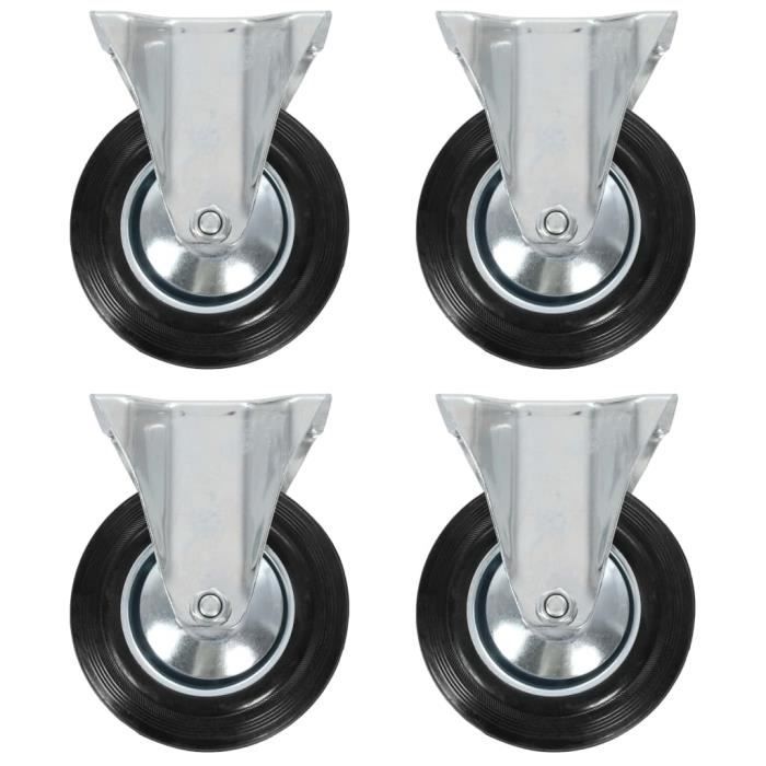 vidaXL Roulettes Fixes 4 pcs 160 mm - vue 2