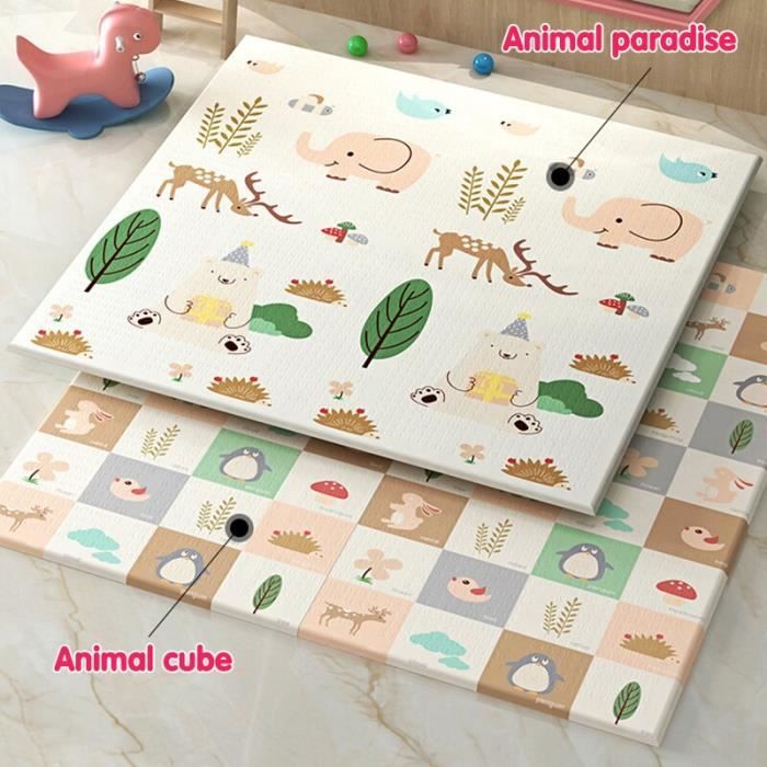 Tapis D Eveil Tapis De Jeu Pliable En Mousse Pour Bebe Double Face Souple Rampant Plus Epais Type Elephant 0x180x1 0cm Cdiscount Puericulture Eveil Bebe