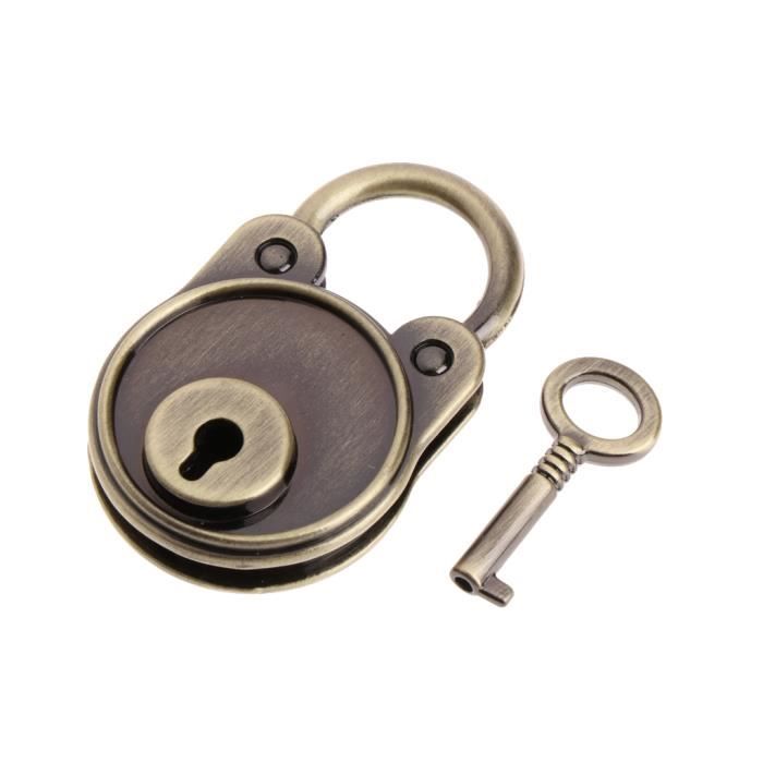 Lot De 3 Mini Cadenas Vintage Antique - Style Ancien, Bronze Plaqué, Avec Clés, Pour Sac, Valise, Boîte à Secrets