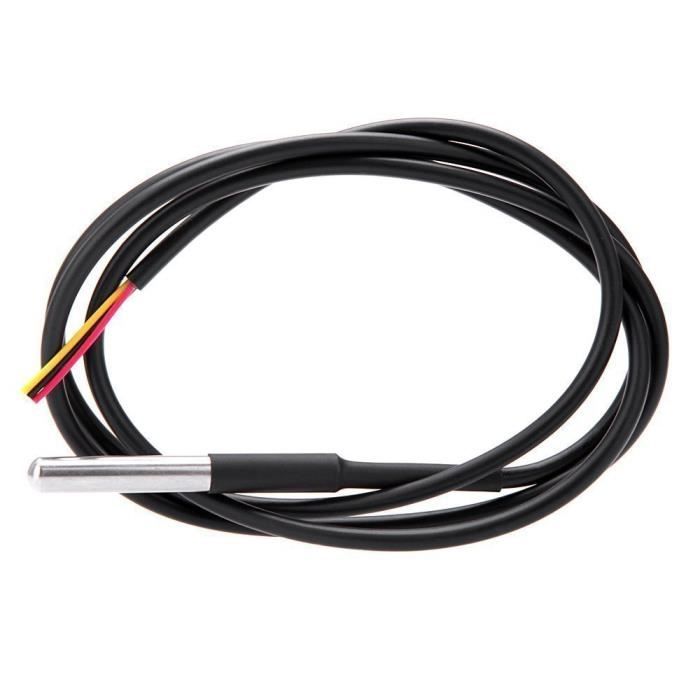 DS18B20 Lot De 2 Capteurs De Température Numériques En Acier Inoxydable 3m Étanche - Compatible Arduino Raspberry Pi