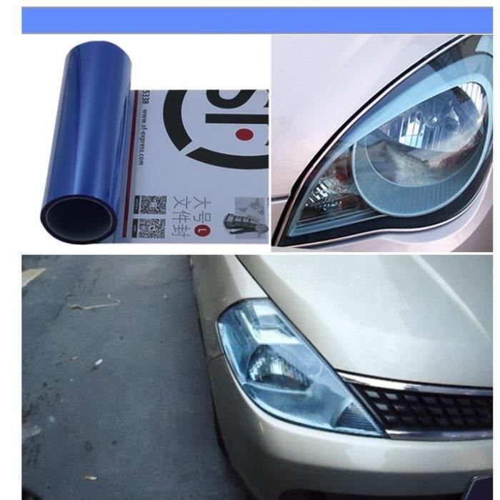 Film autocollant en vinyle teinté pour phare de voiture 30x60cm Film