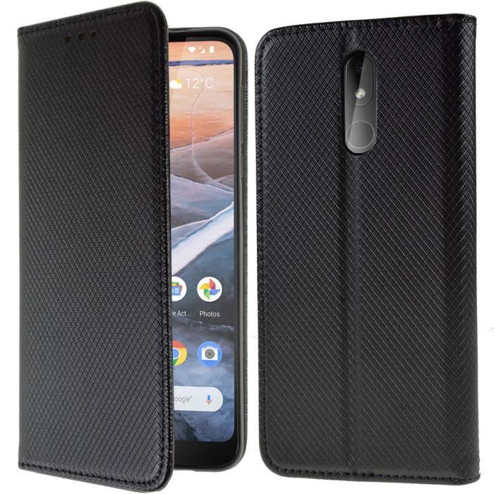 Housse étui à Rabat Pour Nokia 3.4 - Coque Bookstyle Noir, TPU, Neuf Sous Blister