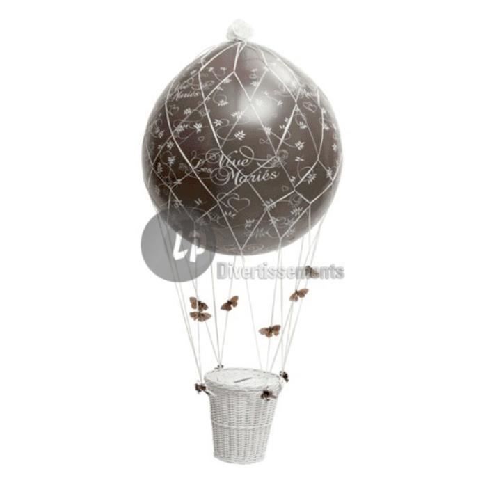 Montgolfiere Vive Les Maries Chocolat Blanc Cdiscount Maison