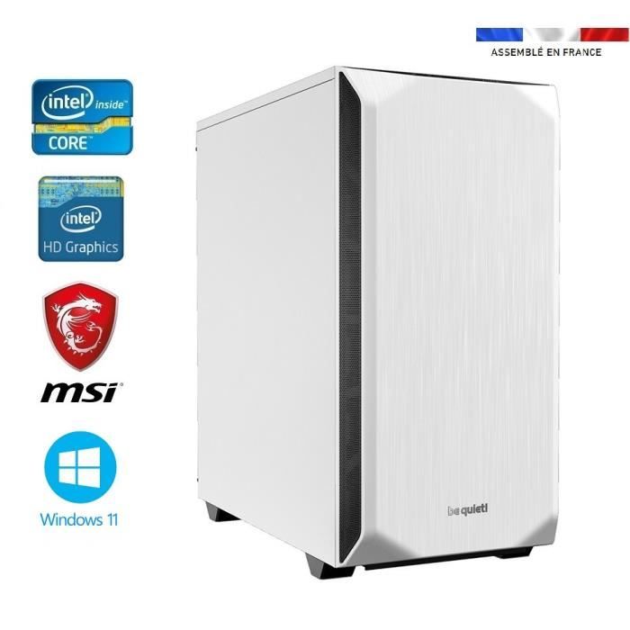 PC bureau intel I7-12700 – 32GO RAM – SSD 1000GO + HDD 4000GO – WIFI – Be Quiet! Pure Base 500 – Windows 11